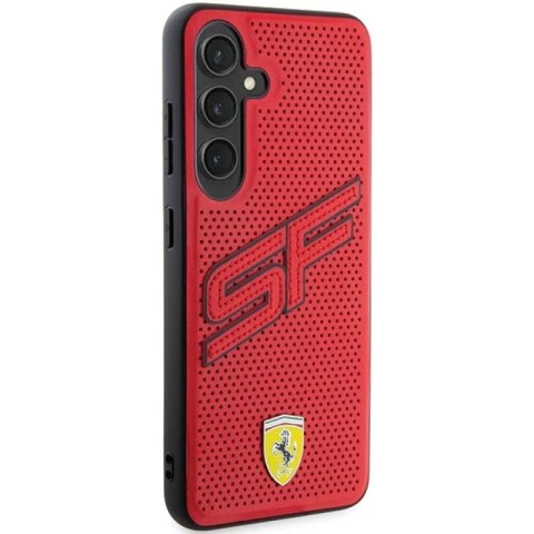 Etui Ferrari Big SF Perforated na Samsung Galaxy S24 - czerwone Ferrari