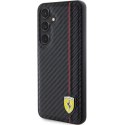 Etui Ferrari Carbon Printed Line na Samsung Galaxy S24 - czarne Ferrari