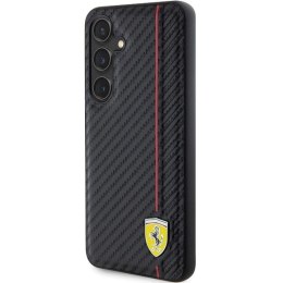 Etui Ferrari Carbon Printed Line na Samsung Galaxy S24 - czarne Ferrari