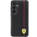 Etui Ferrari Carbon Printed Line na Samsung Galaxy S24 - czarne Ferrari