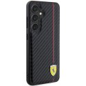 Etui Ferrari Carbon Printed Line na Samsung Galaxy S24 - czarne Ferrari