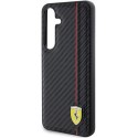 Etui Ferrari Carbon Printed Line na Samsung Galaxy S24 - czarne Ferrari