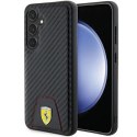Etui Ferrari Carbon Stitched Bottom na Samsung Galaxy S24 - czarne Ferrari