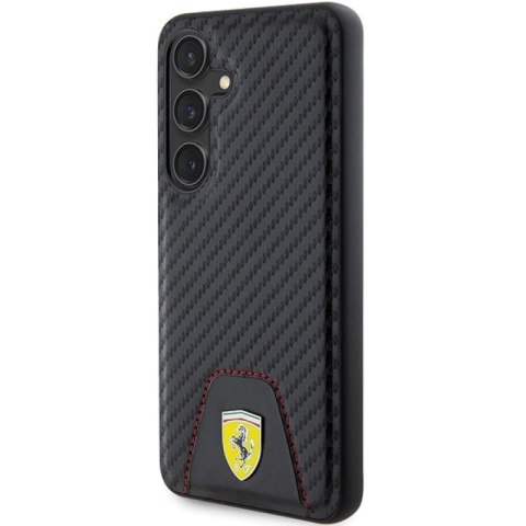 Etui Ferrari Carbon Stitched Bottom na Samsung Galaxy S24 - czarne Ferrari