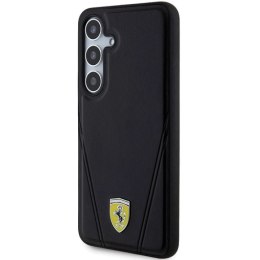 Etui Ferrari Hot Stamp V Lines MagSafe na Samsung Galaxy S24+ - czarne Ferrari
