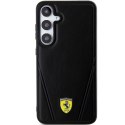 Etui Ferrari Hot Stamp V Lines MagSafe na Samsung Galaxy S24+ - czarne Ferrari
