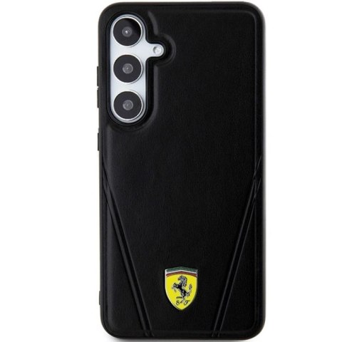 Etui Ferrari Hot Stamp V Lines MagSafe na Samsung Galaxy S24+ - czarne Ferrari