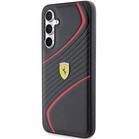 Etui Ferrari Twist Metal Logo na Samsung Galaxy S23 FE - czarne Ferrari