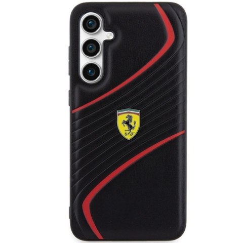 Etui Ferrari Twist Metal Logo na Samsung Galaxy S23 FE - czarne Ferrari