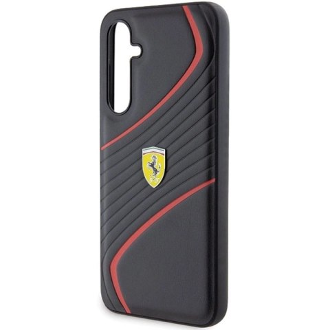 Etui Ferrari Twist Metal Logo na Samsung Galaxy S23 FE - czarne Ferrari