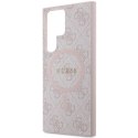 Etui Guess 4G Collection Leather Metal Logo MagSafe na Samsung Galaxy S24 Ultra - różowe Guess