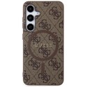 Etui Guess 4G Collection Leather Metal Logo MagSafe na Samsung Galaxy S24 - brązowe Guess