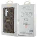 Etui Guess 4G Collection Leather Metal Logo MagSafe na Samsung Galaxy S24 - brązowe Guess