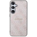 Etui Guess 4G Collection Leather Metal Logo MagSafe na Samsung Galaxy S24 - różowe Guess