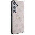 Etui Guess 4G Collection Leather Metal Logo MagSafe na Samsung Galaxy S24 - różowe Guess