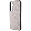 Etui Guess 4G Collection Leather Metal Logo MagSafe na Samsung Galaxy S24 - różowe Guess