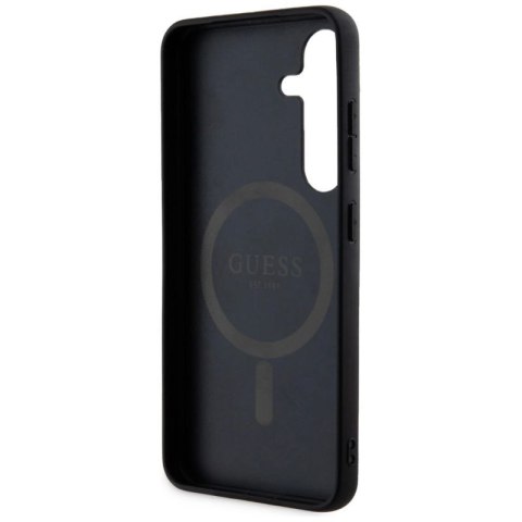 Etui Guess 4G Collection Leather Metal Logo MagSafe na Samsung Galaxy S24 - różowe Guess