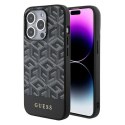Etui Guess GCube Stripes MagSafe na iPhone 15 Pro Max - czarne Guess