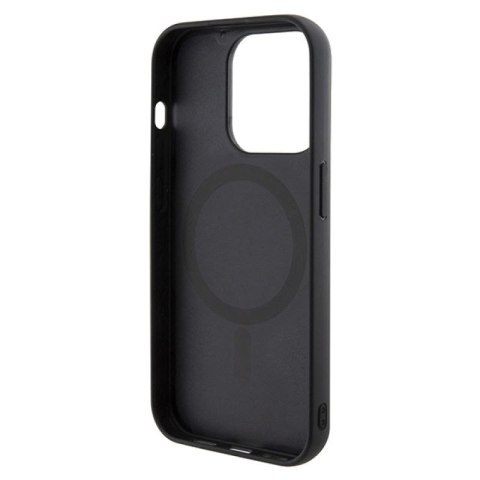 Etui Guess GCube Stripes MagSafe na iPhone 15 Pro Max - czarne Guess