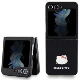 Etui Hello Kitty Metal Logo Kitty Head na Samsung Galaxy Z Flip 5 - czarne Hello Kitty