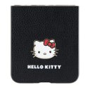 Etui Hello Kitty Metal Logo Kitty Head na Samsung Galaxy Z Flip 5 - czarne Hello Kitty