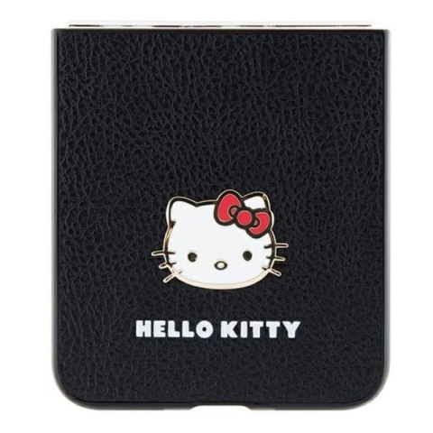 Etui Hello Kitty Metal Logo Kitty Head na Samsung Galaxy Z Flip 5 - czarne Hello Kitty