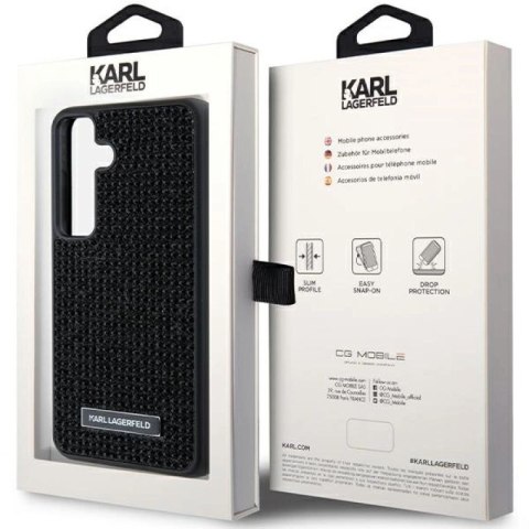 Etui Karl Lagerfeld Rhinestone Metal Logo na Samsung Galaxy S24+ - czarne Karl Lagerfeld