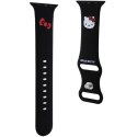 Pasek Hello Kitty Silicone Kitty Head na Apple Watch 42/44/45/49mm - czarny Hello Kitty