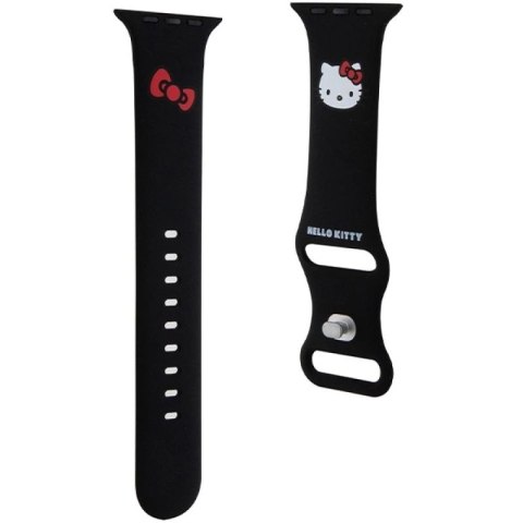 Pasek Hello Kitty Silicone Kitty Head na Apple Watch 42/44/45/49mm - czarny Hello Kitty