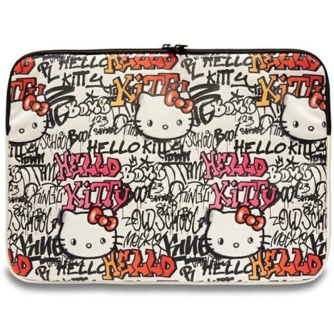 Pokrowiec Hello Kitty PU Metal Logo na laptopa 14" - beżowy Hello Kitty