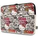 Pokrowiec Hello Kitty PU Metal Logo na laptopa 14" - beżowy Hello Kitty
