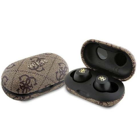 Słuchawki Bluetooth TWS Guess 4G Metal ze stacją dokującą ENC - brązowe Guess