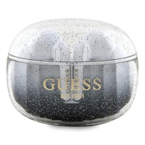 Słuchawki Bluetooth TWS Guess Glitter Gradient ze stacją dokującą - czarne Guess