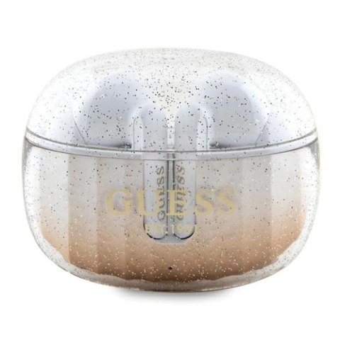 Słuchawki Bluetooth TWS Guess Glitter Gradient ze stacją dokującą - złote Guess