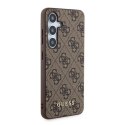 Etui Guess 4G Metal Gold Logo na Samsung Galaxy S24 - brązowe Guess