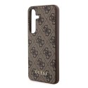 Etui Guess 4G Metal Gold Logo na Samsung Galaxy S24 - brązowe Guess