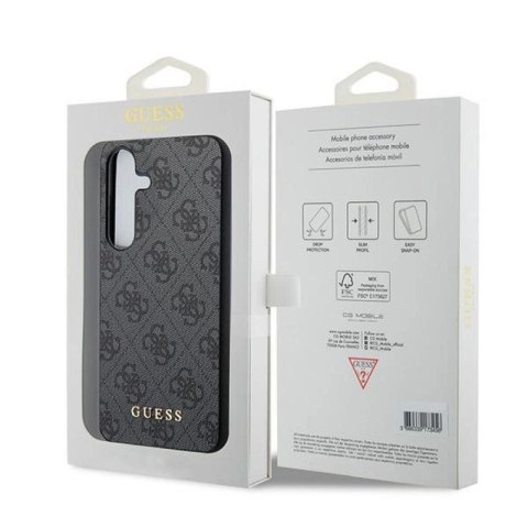 Etui Guess 4G Metal Gold Logo na Samsung Galaxy S24 - czarne Guess