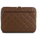 Pokrowiec Guess Quilted 4G na laptopa 14" - brązowy Guess