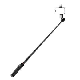 Selfie stick WC12YDS teleskopowy tripod 1.3m ze stopu aluminium z podwójną lampą i uchwytem na telefon - czarny Hurtel