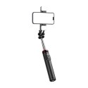 Selfie stick WC13YDS teleskopowy tripod 1.3m z podwójną lampą i uchwytem na telefon - czarny Hurtel