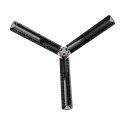 Selfie stick WC13YDS teleskopowy tripod 1.3m z podwójną lampą i uchwytem na telefon - czarny Hurtel