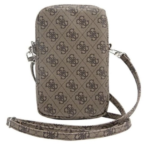 Torebka Guess Zip 4G Triangle - brązowa