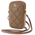 Torebka Guess Zip Quilted 4G - brązowa Guess