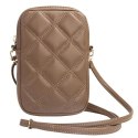 Torebka Guess Zip Quilted 4G - brązowa Guess