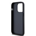 Etui DKNY Leather Checkered Mono Pattern & Printed Stripes na iPhone 14 Pro - czarne DKNY