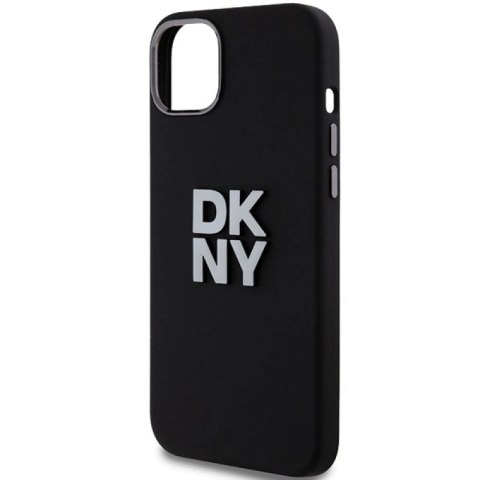 Etui DKNY Liquid Silicone Metal Logo na iPhone 15 Plus / 14 Plus - czarne DKNY