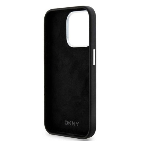 Etui DKNY Liquid Silicone Small Metal Logo MagSafe na iPhone 14 Pro - czarne DKNY