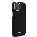 Etui DKNY Liquid Silicone Small Metal Logo MagSafe na iPhone 15 Plus / 14 Plus - czarne DKNY