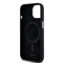 Etui DKNY Liquid Silicone Small Metal Logo MagSafe na iPhone 15 Plus / 14 Plus - czarne DKNY