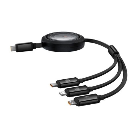 Kabel Baseus Free2Draw CB000084 zwijany USB-C - Lightning / USB-C / micro USB 100W 1.1m - czarny Baseus